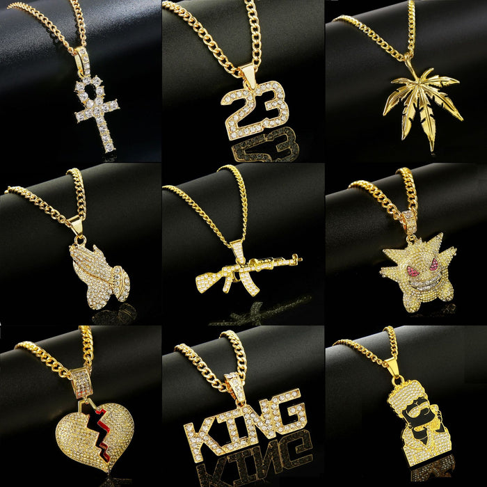 Jewelry WholesaleWholesale Diamond Cross Pendant Exaggerated Hip Hop Men's Necklace JDC-NE-GSJY006 Necklaces 嘉溢 %variant_option1% %variant_option2% %variant_option3%  Factory Price JoyasDeChina Joyas De China