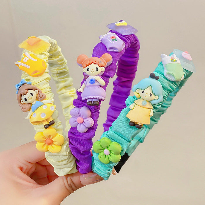 Wholesale cloth children cartoon flower princess headband MOQ≥2 JDC-HD-RXi006