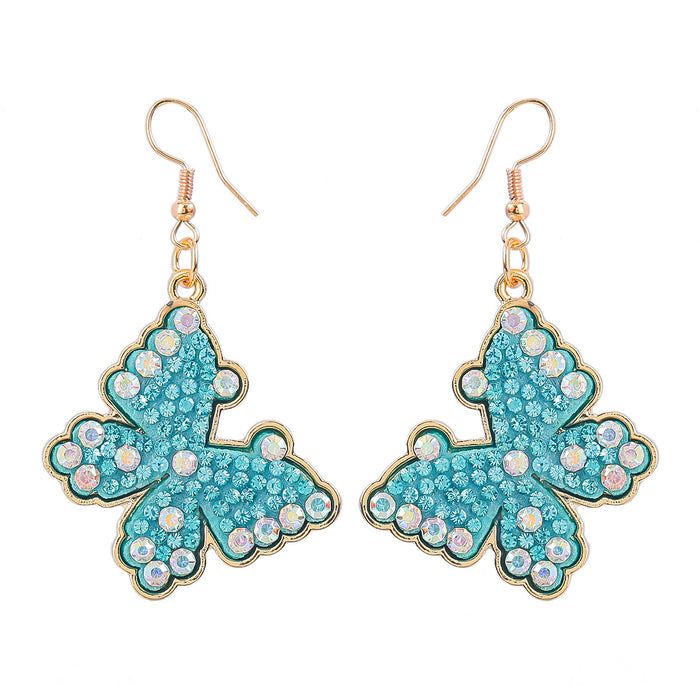 Jewelry WholesaleWholesale butterfly fancy color diamond insect alloy earrings JDC-ES-JL952 Earrings 氿乐 %variant_option1% %variant_option2% %variant_option3%  Factory Price JoyasDeChina Joyas De China