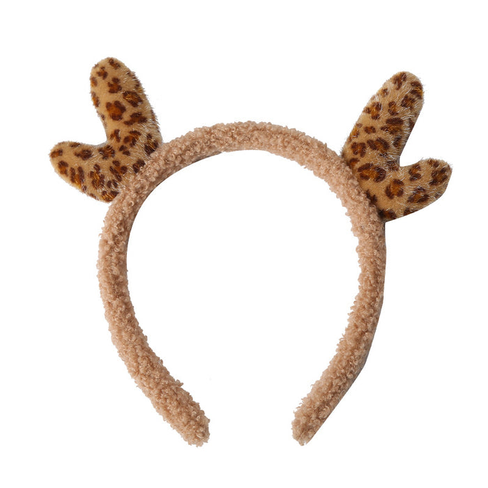 Wholesale Headband Cloth Lamb Wool Christmas Plush Antlers MOQ≥2 JDC-HD-MiaoKe004