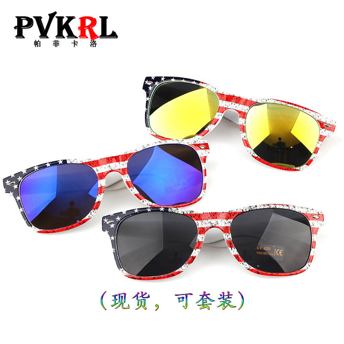 Wholesale 4th of July Rice Nails American Flag Independence Day Sunglasses JDC-SG-ZuoL003