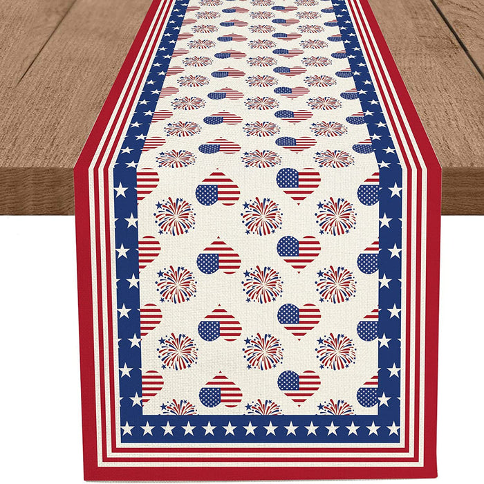 Wholesale 4th of July Independence Day Linen Dinner Table Coaster MOQ≥2 JDC-TC-OuH002