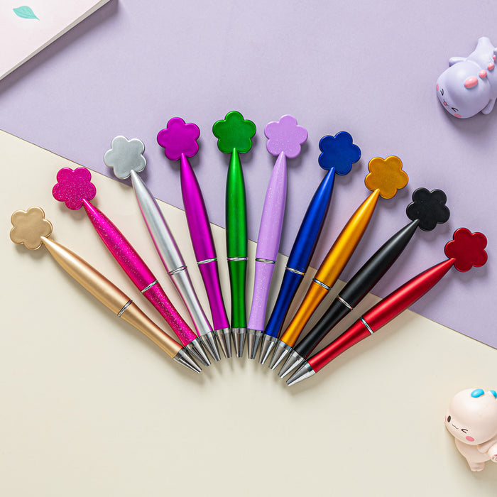 Wholesale Ballpoint Pen Plastic Cartoon Flowers Gel Pen JDC-BP-HongD002