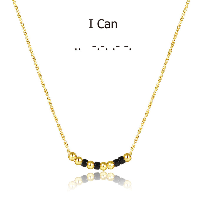 Wholesale Personalized Morse Code Necklace Couples Wild JDC-NE-yunchuan003