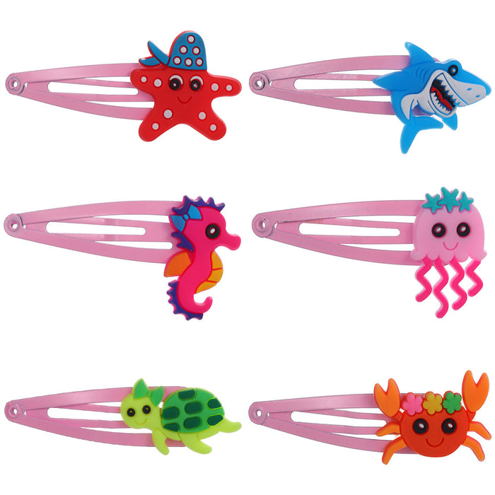 Wholesale Hair Clips Metal PVC Cute Cartoon 20pcs (M) JDC-HC-KShou003