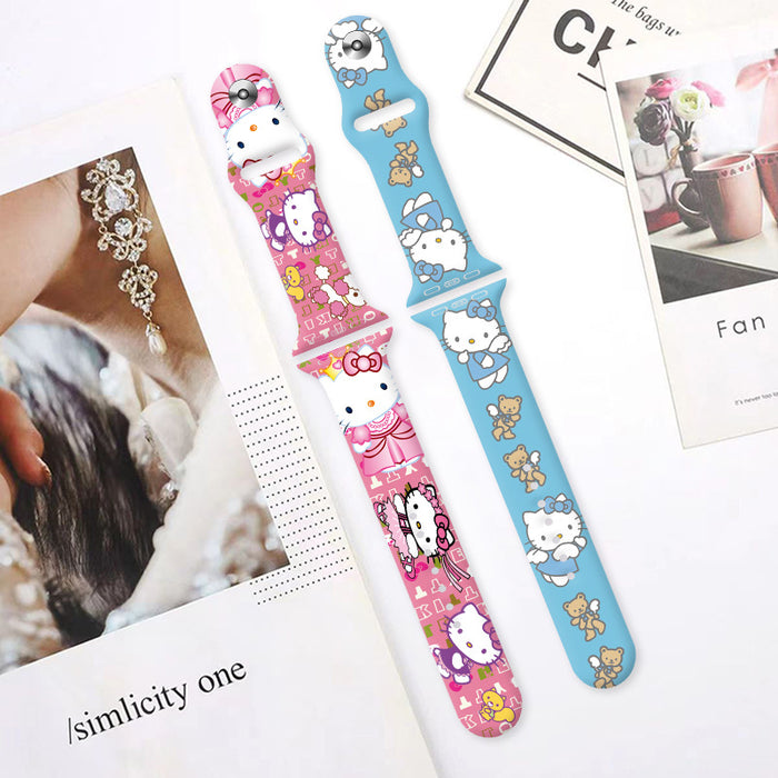 Wholesale Cartoon Silicone Strap Suitable for Apple Watch Strap (S) JDC-WD-NuoQi007