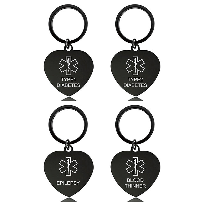 Jewelry WholesaleWholesale Medical Life Star Black Gift Keychain JDC-KC-GangGu041 Keychains 钢古 %variant_option1% %variant_option2% %variant_option3%  Factory Price JoyasDeChina Joyas De China