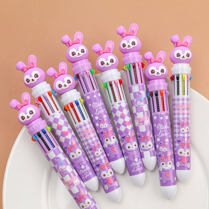 Wholesale Plastic Cartoon Rabbit Press Gel Pen JDC-BP-dichen003