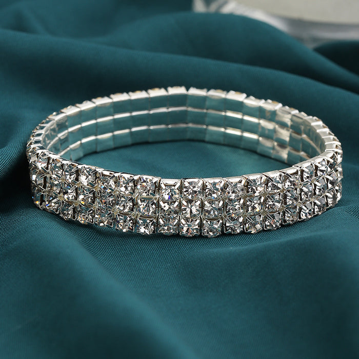 Jewelry WholesaleWholesale zircon rhinestone full drill stretch bracelet JDC-BT-NZ055 Bracelet 奈珠 %variant_option1% %variant_option2% %variant_option3%  Factory Price JoyasDeChina Joyas De China