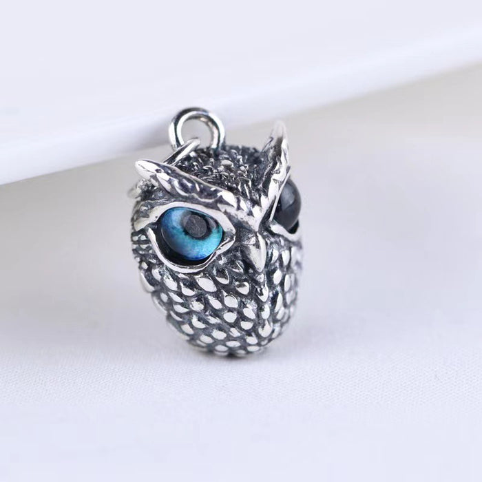 Wholesale Cross -border Silver Vintage Series Punk Cat Eagle Pendant necklace MOQ≥10 JDC-NE-YiFan001