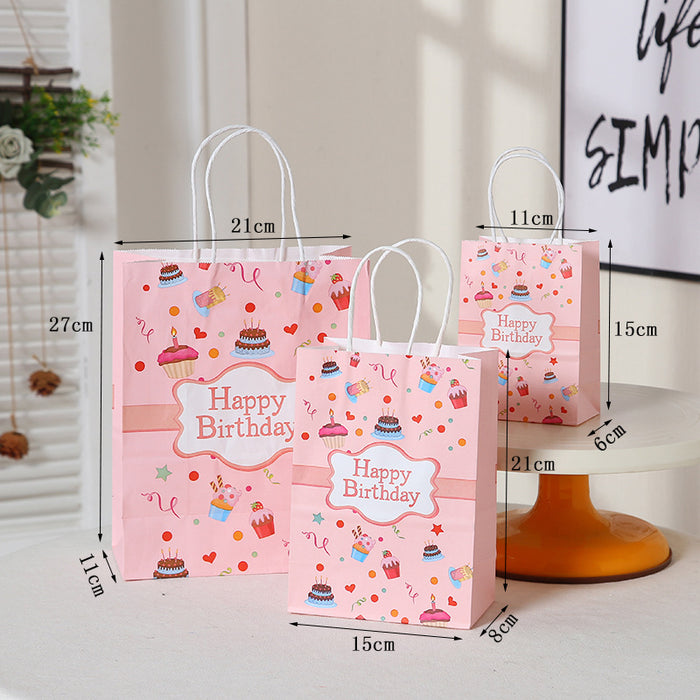 Wholesale Gift Bags Kraft Paper Food Bags Festive Party Cartoons JDC-GB-ganrui004