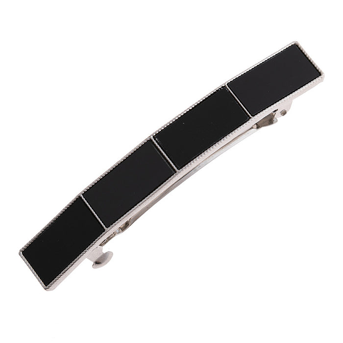 Wholesale Hair Clips Metal Black Acrylic Four Sections Elegant Spring MOQ≥2 JDC-HC-Jingjie040