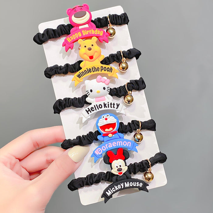 Jewelry WholesaleWholesale cartoon kt cat letter brand hair ring fabric pleated small intestine ring JDC-HS-HShi001 Hair Scrunchies 皓饰 %variant_option1% %variant_option2% %variant_option3%  Factory Price JoyasDeChina Joyas De China