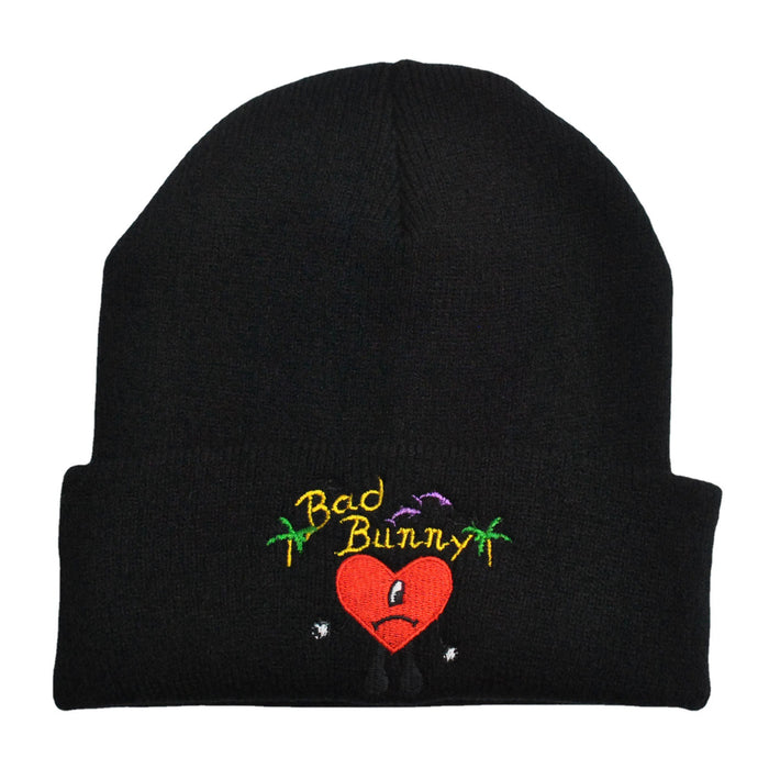 Wholesale Hat Acrylic Heart Embroidery Knitted Hat MOQ≥2 (F) JDC-FH-XRong004