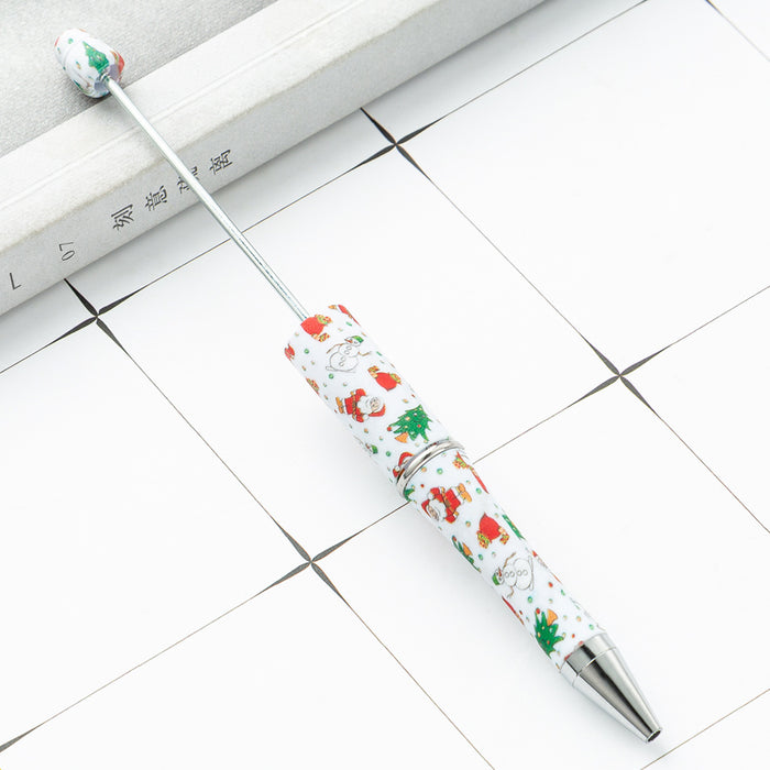 Wholesale DIY Beadable Pens Cow Print Leopard Print Christmas Plastic Pen DIY for Beaded JDC-PN-HuaH006