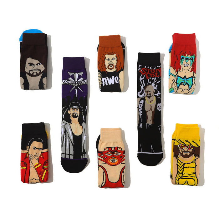 Wholesale socks fabric cartoon medium tube cute character (M)  JDC-SK-HuiHe004