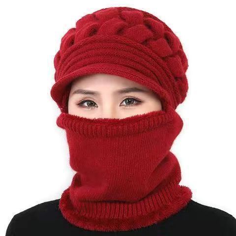 Wholesale Hat Wool Winter Fleece One-piece Knitted Hat JDC-FH-BXY001