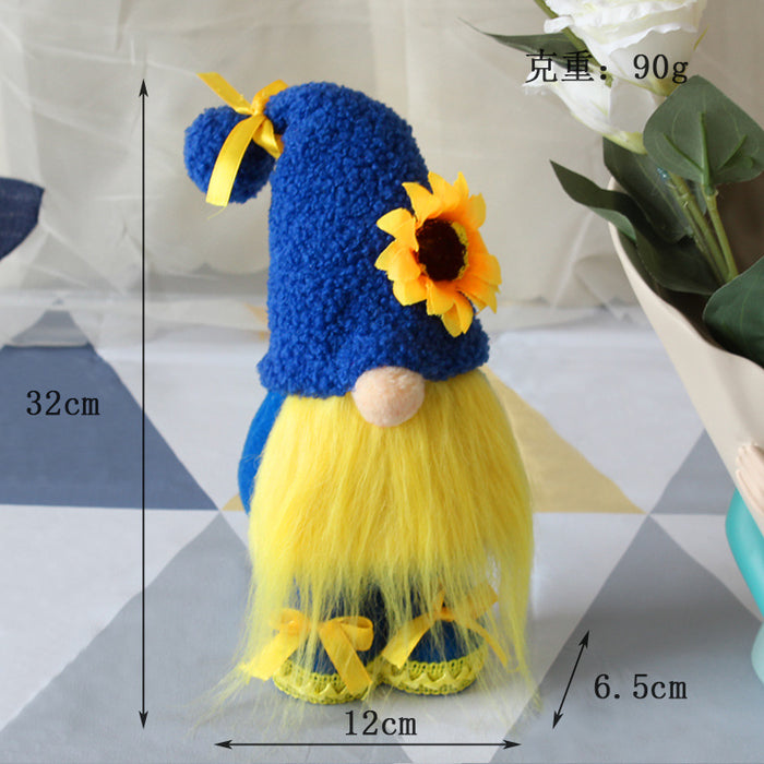 Wholesale Ornaments Cloth Filled Cotton Sunflower Faceless Doll JDC-OS-GangL042