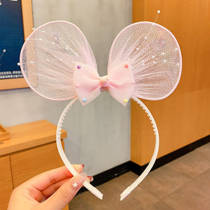 Jewelry WholesaleWholesale Children's Mesh Rabbit Ear Headbands JDC-HD-DingS001 Headband 鼎硕 %variant_option1% %variant_option2% %variant_option3%  Factory Price JoyasDeChina Joyas De China