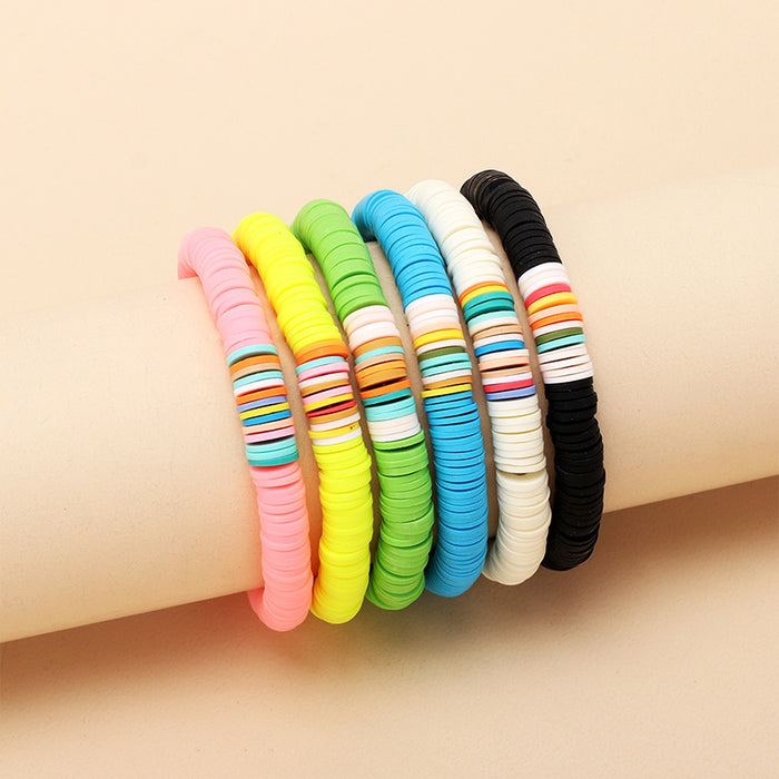 Jewelry WholesaleWholesale color elastic soft pottery Bracelet MOQ≥2 JDC-BT-YiR007 Bracelet 奕冉 %variant_option1% %variant_option2% %variant_option3%  Factory Price JoyasDeChina Joyas De China