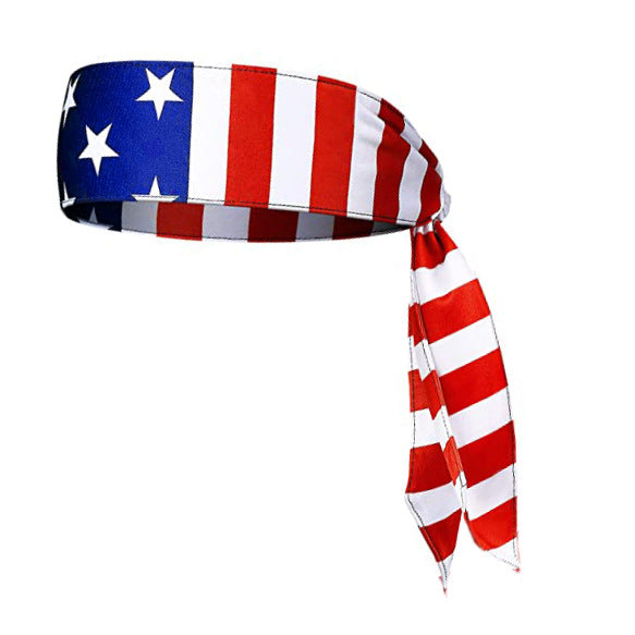 Wholesale 4th of July Independence Day Headband Men's Sports Stretch Headband 100pcs JDC-HD-GuanY001