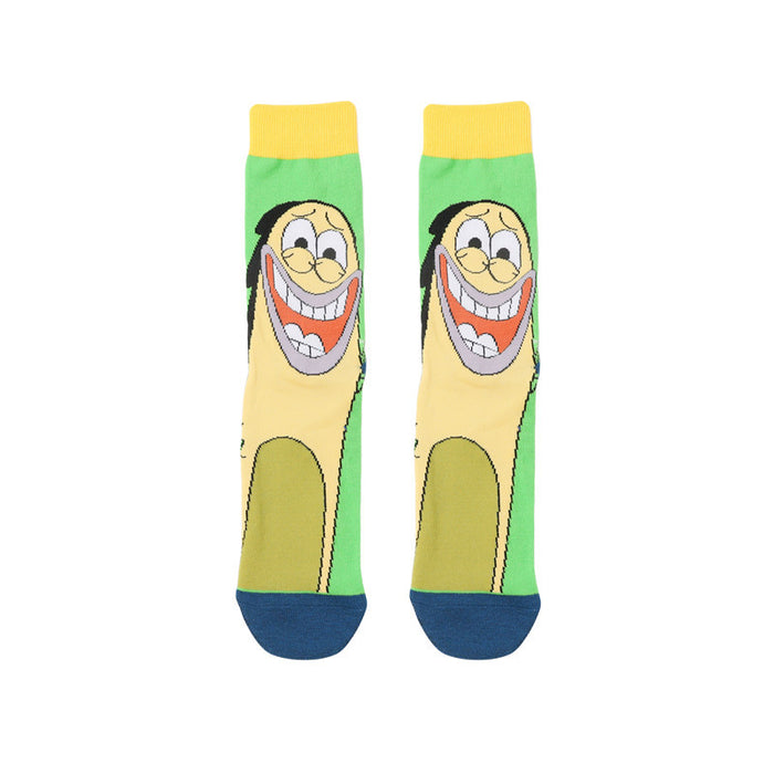 Wholesale Sock 70% Cotton Mid Tube Cartoon Cute Antibacterial Sweat Absorb (M) JDC-SK-HuiHe032