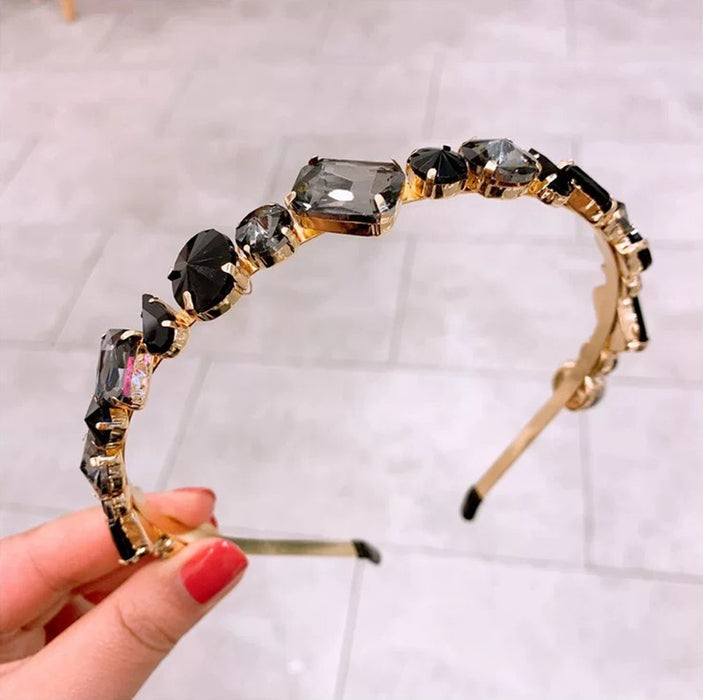 Jewelry WholesaleWholesale rhinestone crystal press hair band JDC-HD-ZC005 Headband 智承 %variant_option1% %variant_option2% %variant_option3%  Factory Price JoyasDeChina Joyas De China