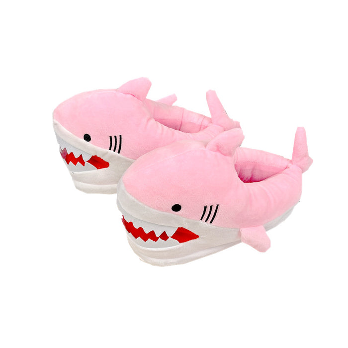 Wholesale Winter Cartoon Shark Head Plush Slippers JDC-SP-Dingy001