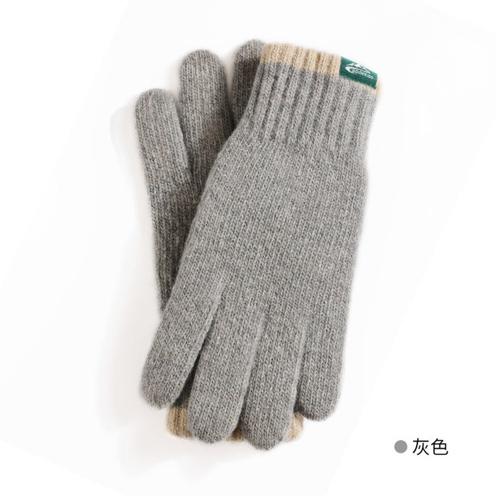 Wholesale Sheep Wool Fleece Warm Flip Finger Touch Screen Gloves MOQ≥2 JDC-GS-GuD003