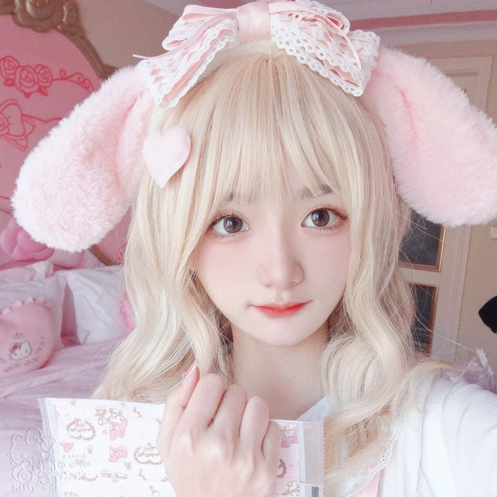 Wholesale Headband Imitation Rex Rabbit Fur Cute Cartoon 3D Doll MOQ≥2 JDC-HD-QINYI001