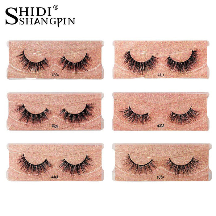 Wholesale Mink Hair 1 Pair Explosive Hair False Eyelashes 3D Messy Natural Simulation JDC-EY-LanJL011