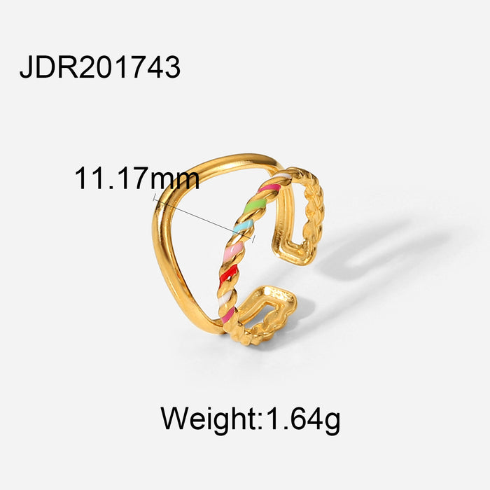 Jewelry WholesaleWholesale 18K gold plated stainless steel ring JDC-RS-JD273 Rings 杰鼎 %variant_option1% %variant_option2% %variant_option3%  Factory Price JoyasDeChina Joyas De China