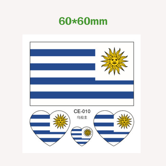 Wholesale Stickers World Cup Fans Flag Tattoo Stickers MOQ≥2 JDC-ST-RuiQ001