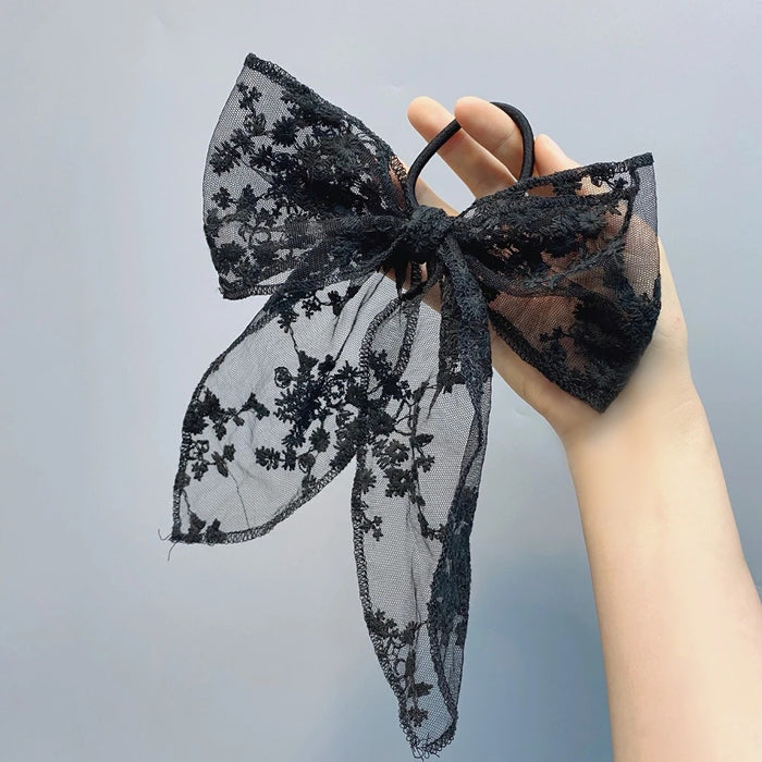 Jewelry WholesaleWholesale lace bow solid Hair Scrunchies JDC-HS-PX003 Hair Scrunchies 品熊 %variant_option1% %variant_option2% %variant_option3%  Factory Price JoyasDeChina Joyas De China