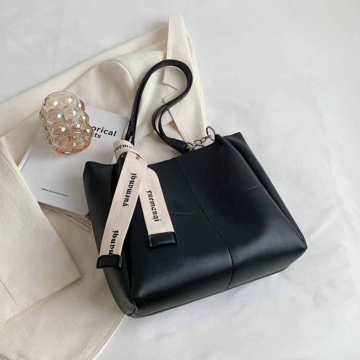 Wholesale Handbag PU Simple Bucket Bag Large Capacity JDC-HB-Guimai001