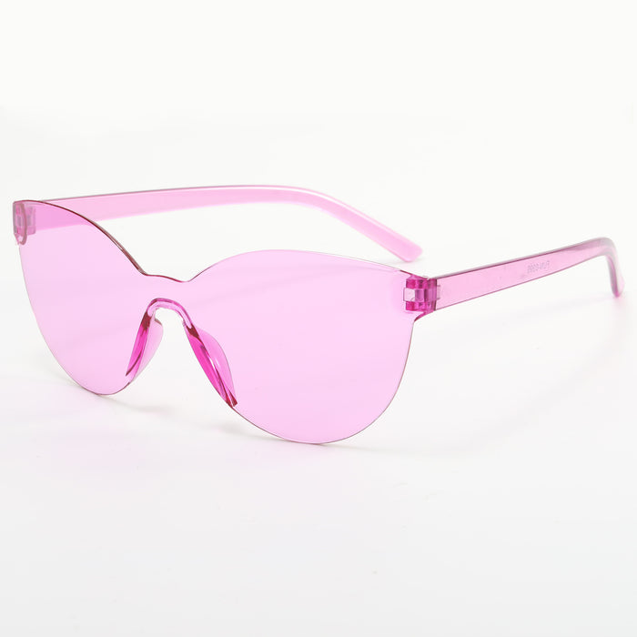 Wholesale Frameless Candy Color PC Lens Ladies Sunglasses JDC-SG-YuH006