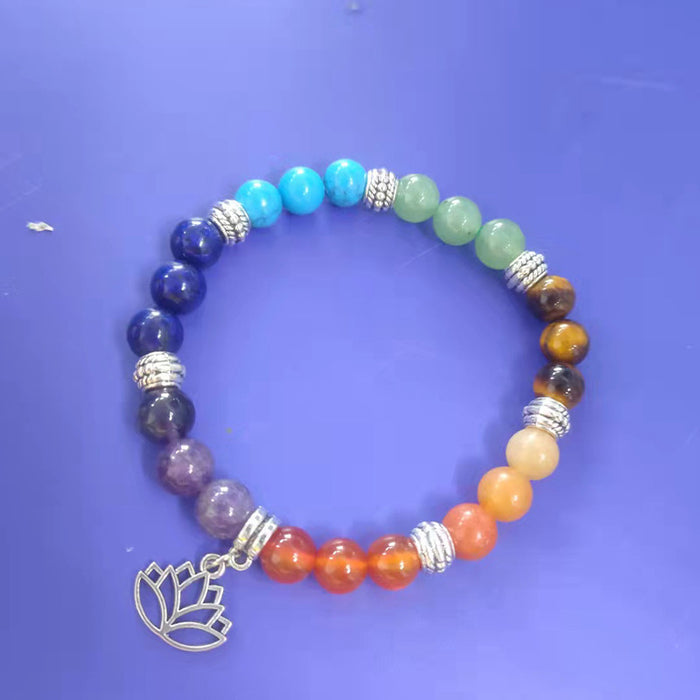 Wholesale Colorful Beaded Bracelet Natural Stone Amethyst Bracelet Peach Heart Bracelet JDC-BT-YanH001