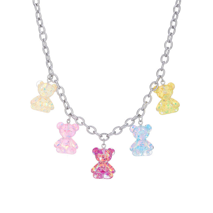 Wholesale Necklace Resin Cute Cartoon Fruit Flower MOQ≥2 JDC-NE-YiD046