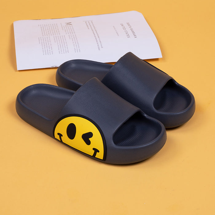 Wholesale sandals household female male couple parent-child cartoon smiley sandals JDC-SP-MKS001