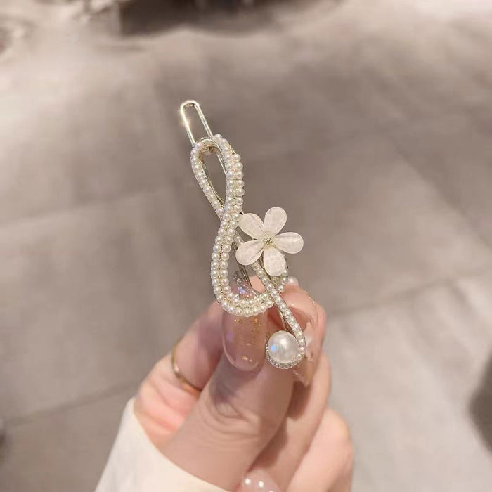 Wholesale Hair Clips Flowers Metal Pearls Musical Notes JDC-HC-KeZi002