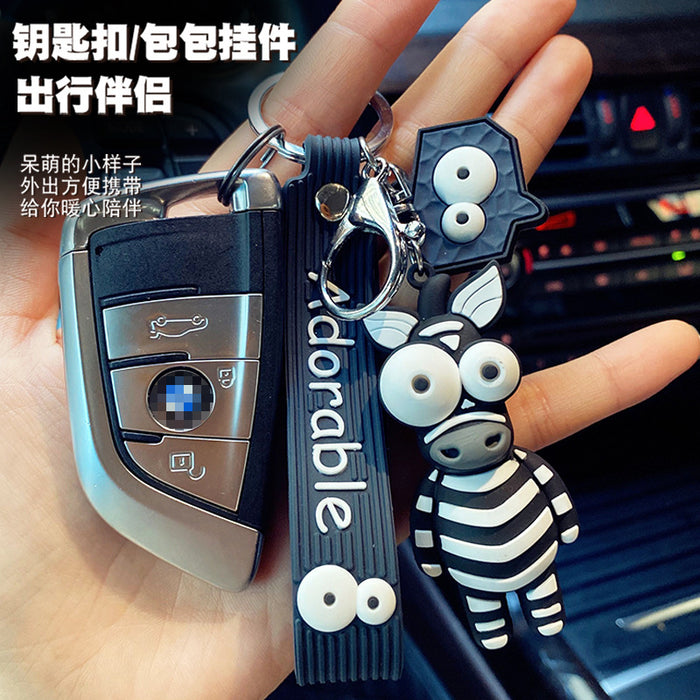 Jewelry WholesaleWholesale creative cartoon eye-popping giraffe keychain JDC-KC-Yaoyun007 Keychains 瑶韵 %variant_option1% %variant_option2% %variant_option3%  Factory Price JoyasDeChina Joyas De China