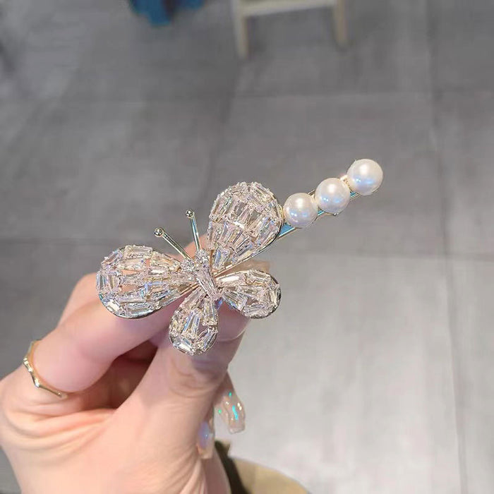 Wholesale Hair Clip Butterfly Diamond Metal JDC-HC-KeZi011