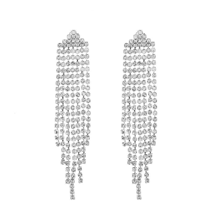 Wholesale Earrings Alloy Exaggerated Full Drilled Tassel JDC-ES-A539