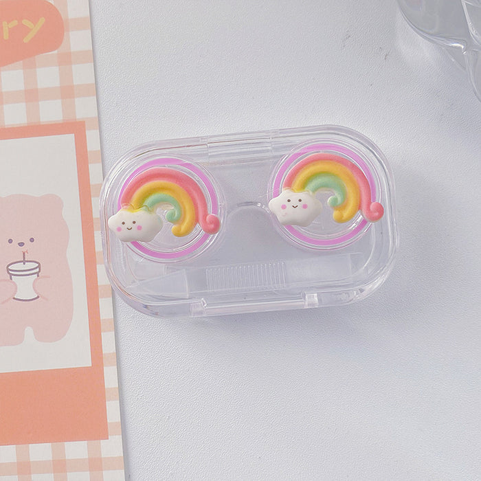 Wholesale Cartoon Cat Claw Contact Lens Case Plastic Portable (M) MOQ≥2 JDC-GA-Qingdu003