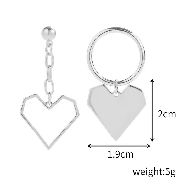 Wholesale Earrings Alloy Exaggerated Love Full of Diamonds JDC-ES-ManY027