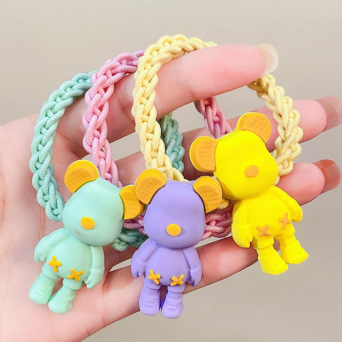 Jewelry WholesaleWholesale spring color violent bear head rope cute cartoon girl hair ring JDC-HS-I411 Hair Scrunchies 溪南 %variant_option1% %variant_option2% %variant_option3%  Factory Price JoyasDeChina Joyas De China