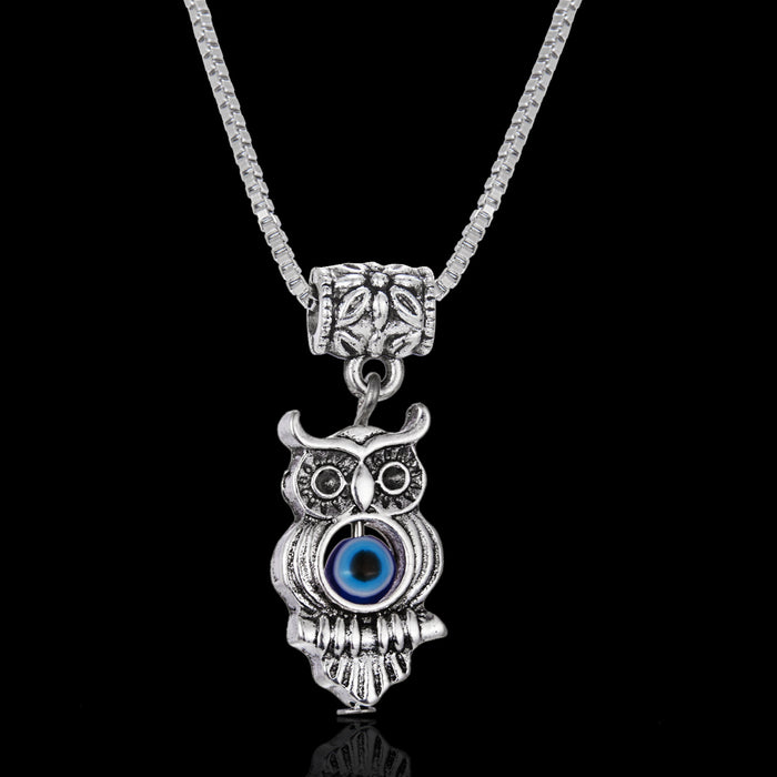 Wholesale Blue Eyes Animal Pendant Box Chain Clavicle Chain JDC-NE-YinH029