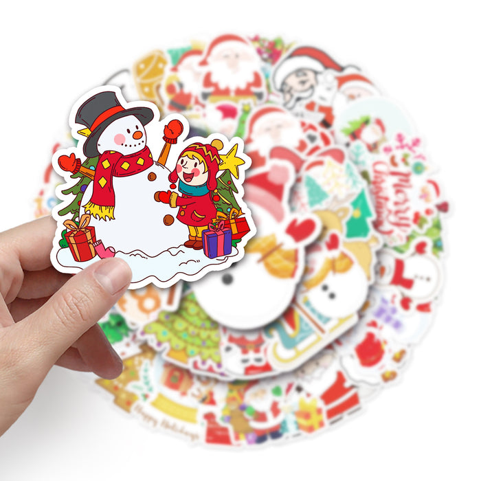 Wholesale Sticker PVC Waterproof Christmas Cartoon 50 Pieces MOQ≥3 JDC-ST-WanM002