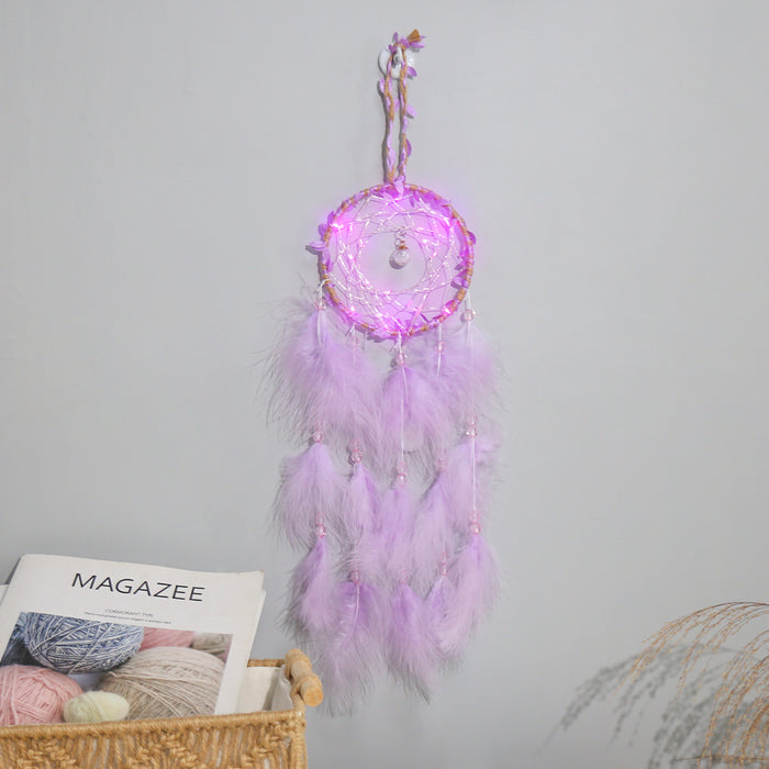 Wholesale Creative Lantern Multicolor Night Light Dreamcatcher Pendant MOQ≥2 JDC-DC-JunX021