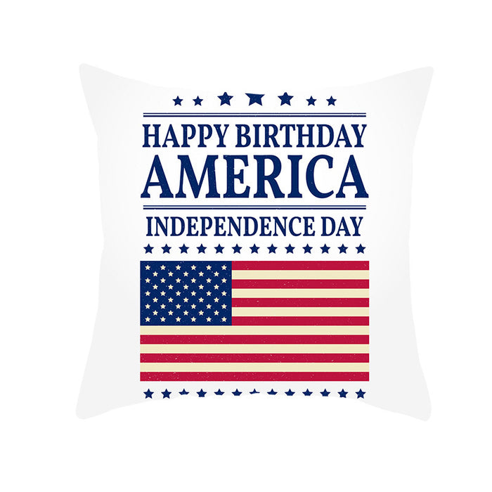 Wholesale 4th of July Independence Day Pillowcase Peach Skin Print MOQ≥2 JDC-PW-Jinze001